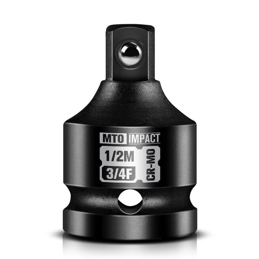 MTO 3/4" Female to 1/2" Male Impact Socket Adapter, 3/4-Inch Impact Socket Adapter Reducer, Chrome Molybdenum Alloy Steel