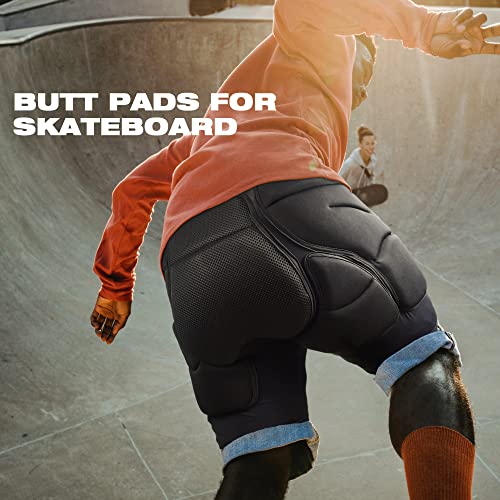 Soared Medium Black 3D Hip Butt Pads XPE Protective Shorts for Sports