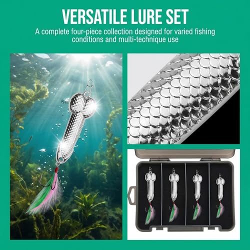 Luminous Gag Fishing Lure Set - Silver Funny Bass Spinner Baits