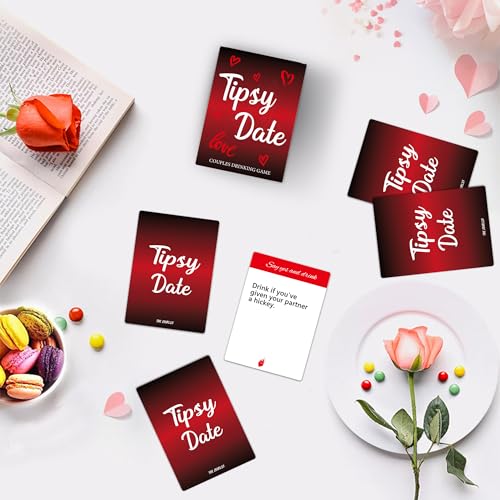 Tipsy Date Drinking Game for Couples - 50 Fun Challenges & Questions