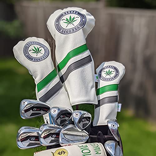 Foretra Driver Headcover Golf Club Covers Blade Mallet Putter Cover Hybrid Fairway Wood Head Cover Herbal Accuracy Pattern Novelty Golf Accessories for Most Brands