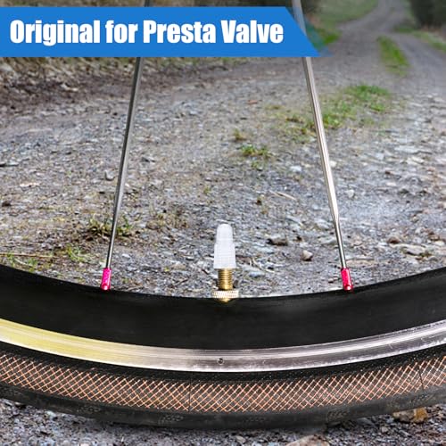 Plastic Presta Valve Caps for Bike Tires - Lightweight Dust Covers - Transparent