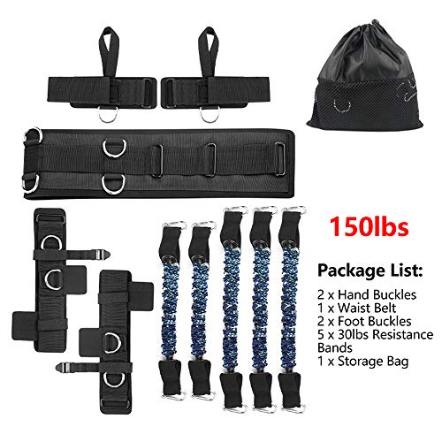 Blue-150lbs Boxing Resistance Bands Set for Speed & Power Training