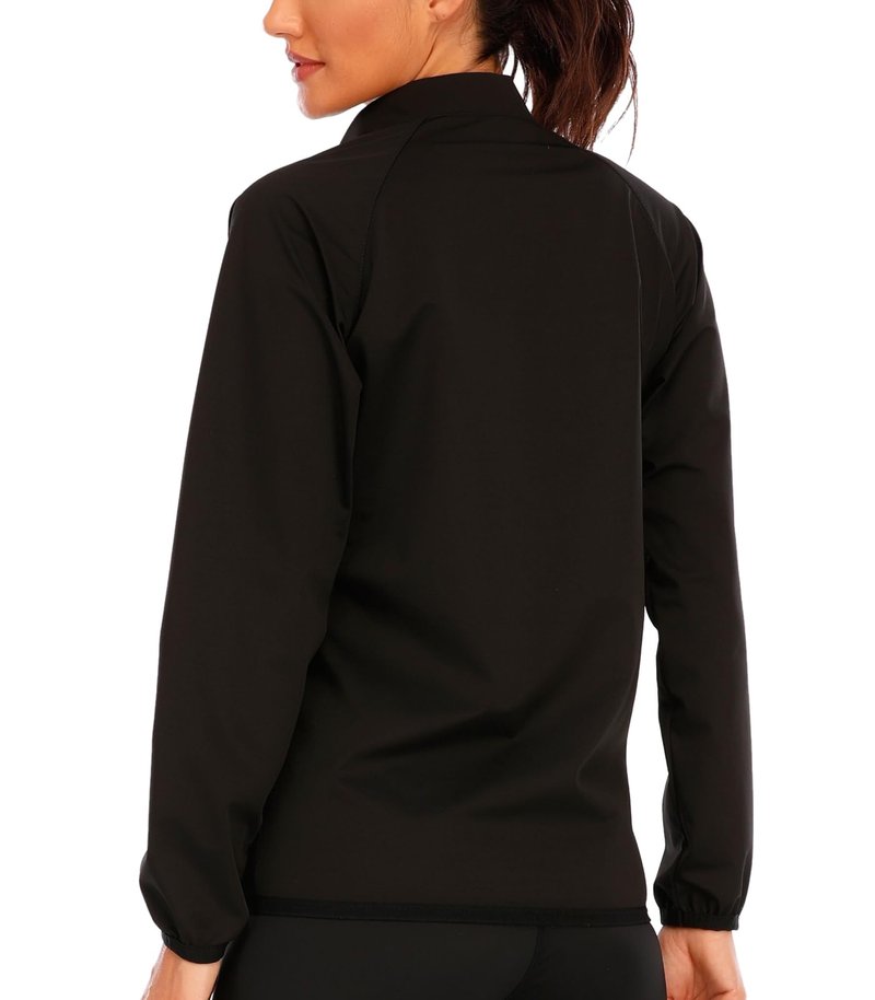 NINGMI Sauna Jackets for Women Long Sleeves Sweat Suit Weight Loss Shirt Zipper Workout Gym Exercise Body Shaper