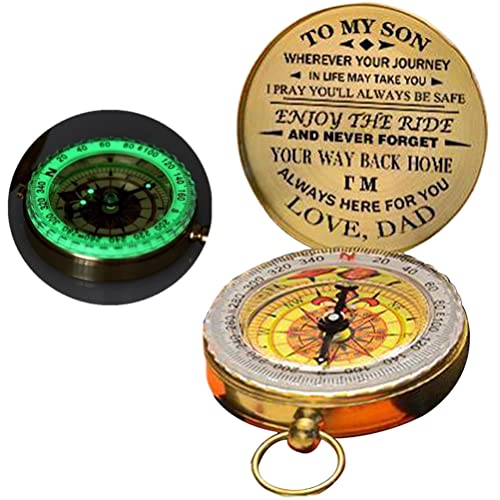 Luminous Metal Compass for Camping and Hiking - Retro Design