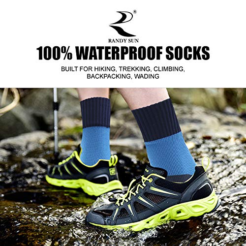 RANDY SUN Waterproof Socks Unisex Small 1 Pair Blue Hiking Trail Running Kayaking