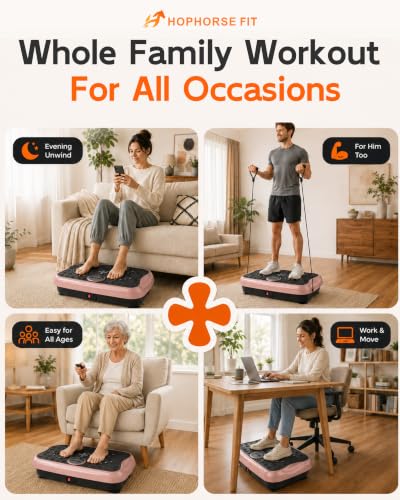 Vibration Plate Exercise Machine for Weight Loss - Rose Gold