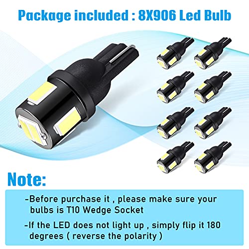 906 LED T10 Wedge Base Bulbs - 8 Pack Marine Lighting