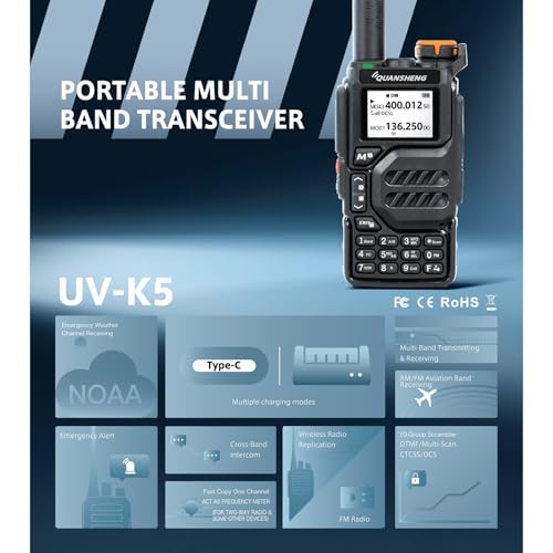 Quansheng UV-K5 Handheld VHF/UHF Transceiver – Dual-Band Ham Radio