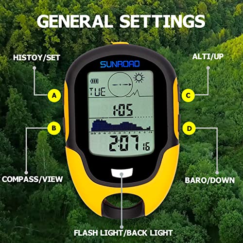 Multi-Function Digital Watch with Altimeter, Compass & Thermometer
