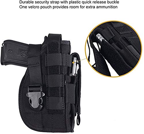 Universal Tactical Gun Holster for Right Hand - Black