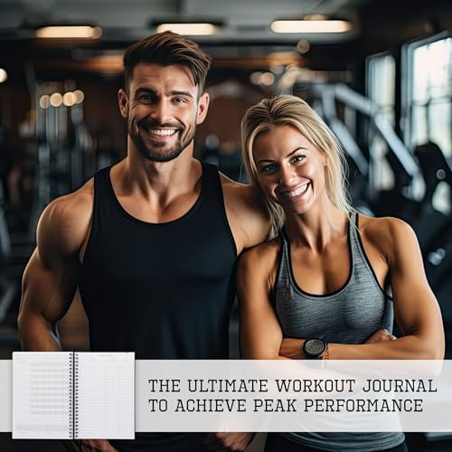Workout Journal - Fitness Training Planner for Men & Women - Black