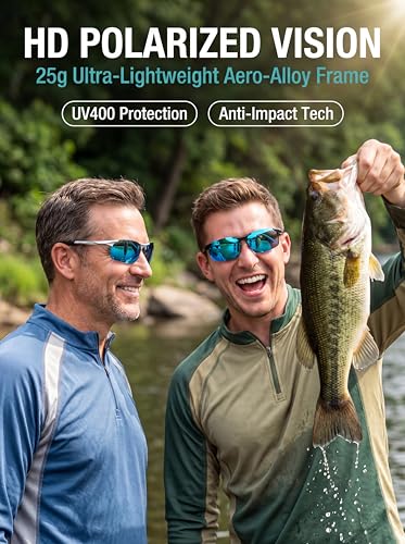 Polarized Sunglasses for Men - Lightweight Anti-Slip Sports Style UV400