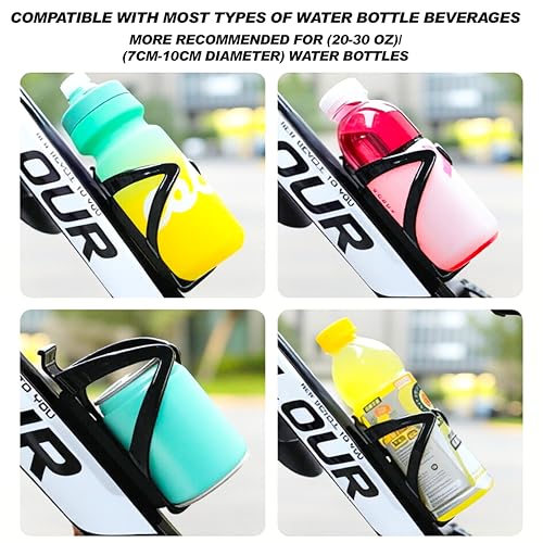 Ultralight Bike Water Bottle Holder Set - Black, 2 Pack