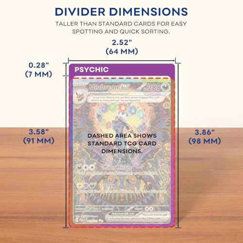 Trading Card Dividers - 54 Pieces for Effective Storage