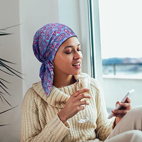 Geyoga 6 Pcs Chemo Headwear for Women - Vivid Color Stylish Turbans