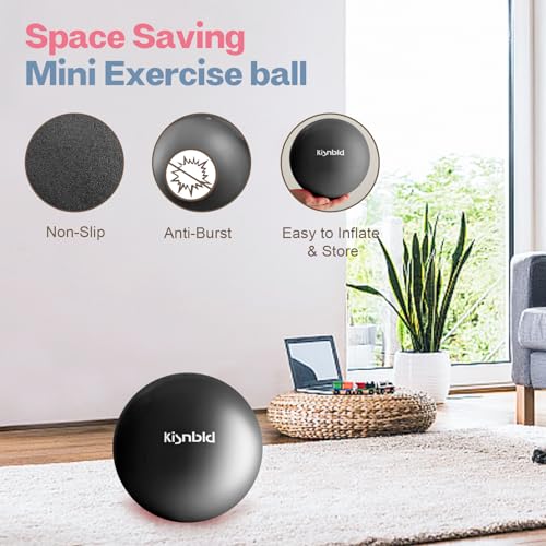 kisnbld 9 Inch Pilates Ball, Small Exercise Ball for Core &Physical