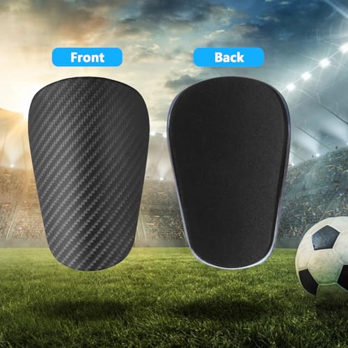 Mini Soccer Shin Guards - Lightweight Protective Pads for Youth & Adults - Black