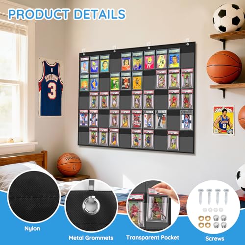 ZKOO 50-Pocket Sports Card Display Bag for PSA, BGS, CGC Graded Cards
