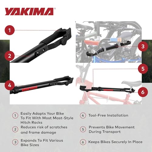 Bike Crossbar Adapter for Hitch Racks - Supports 1 Bike Up to 45lbs