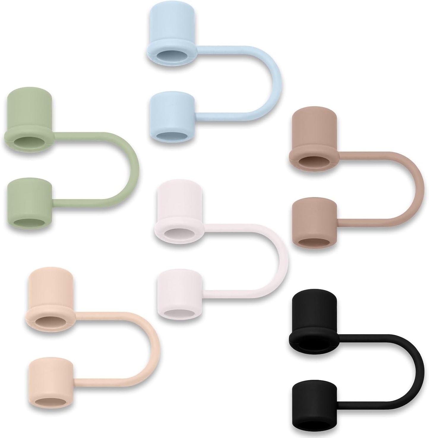 Skiennix Silicone Straw Covers - Reusable Caps for Stanley 30 & 40 Oz Tumblers | Colorful 6-Pack