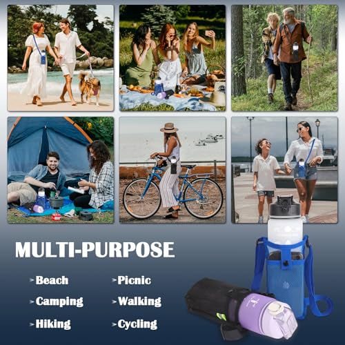 2-Pack Portable Water Bottle Holder with Adjustable Strap
