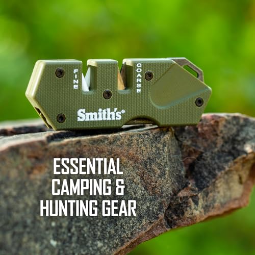 Smith’s PP1-Mini Tactical Pocket Pal Knife Sharpener – 2-Stage, Diamond Rod, G10 Handle