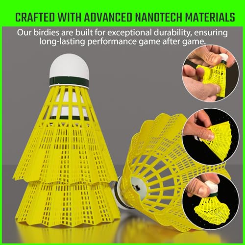 Glow in The Dark Badminton Shuttlecocks - 5 Pack LED Birdies