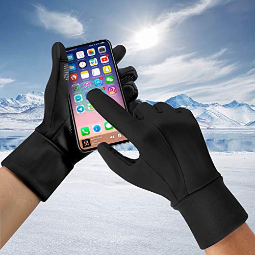 FanVince Waterproof Touch Screen Winter Gloves for Men Women XS-Small Black
