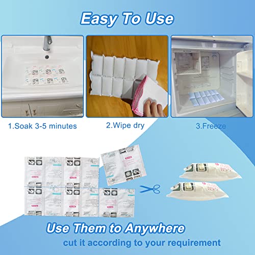 Dry Ice Packs for Shipping - 8 Sheets with 12 Cells Each