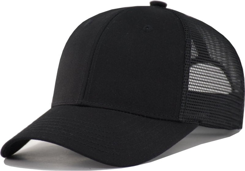 TSSGBL XL XXL Oversized Snapback Trucker Hat Baseball Caps for Big Head Men Large Deep Blank Mesh Work Ball Caps Cotton Black
