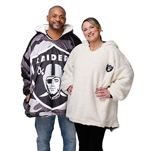 Las Vegas Raiders Reversible Oversized Sherpa Hoodie - Camo