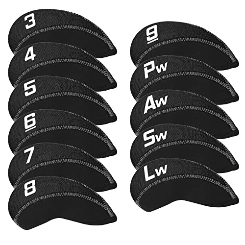 Neoprene Iron Headcover Set - 11pcs - Black