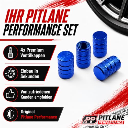 Aluminum Tire Valve Caps - Schrader Valve Covers for Cars & Bikes - Blue
