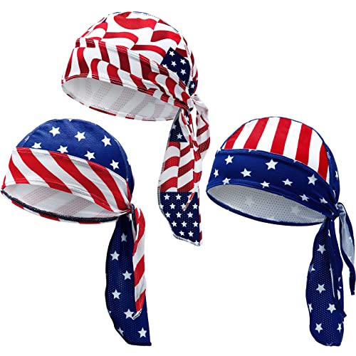 Durag Tail Style Do Rags - 3 Pcs Skull Caps for Men