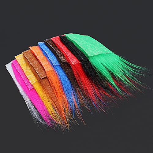 Tigofly Synthetic Fur for Fly Tying - 10 Colors, 3.15 x 3.15 inch Craft Fur