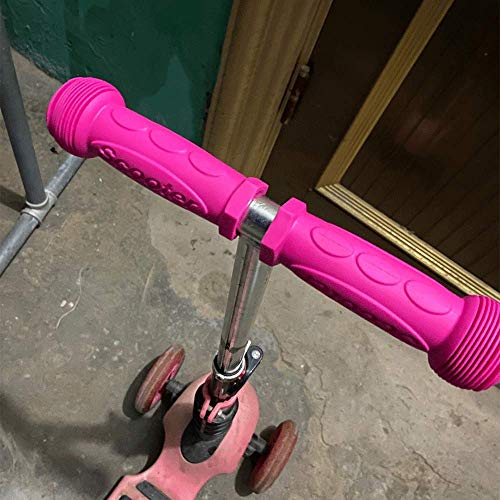 Kids Scooter Handlebar Grips - Rose Red, Soft & Anti-Slip