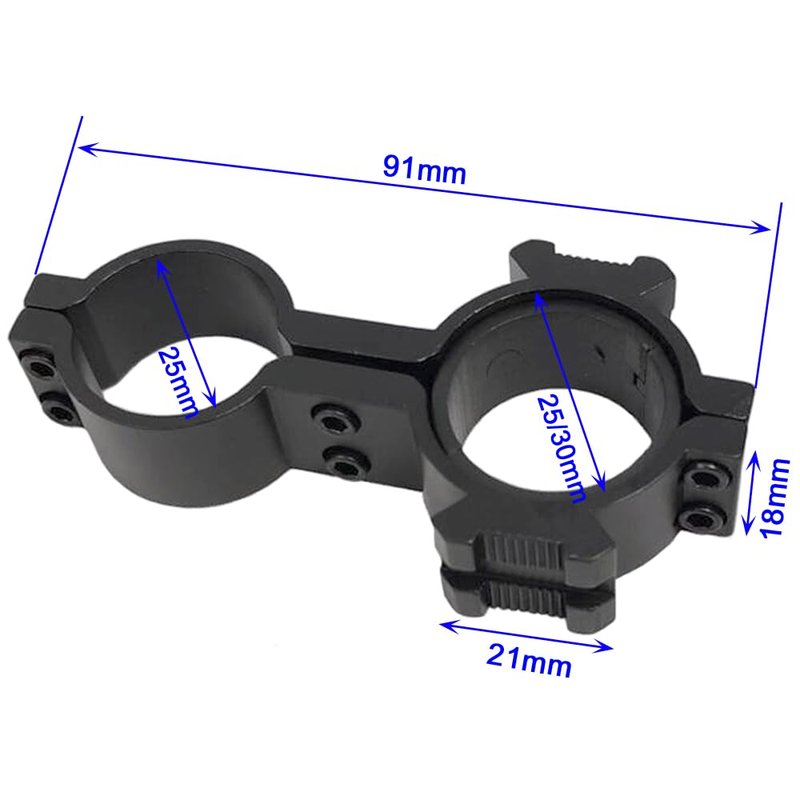 Calitte 25/30mm Flashlight Mount Holder with Stainless Steel Screws