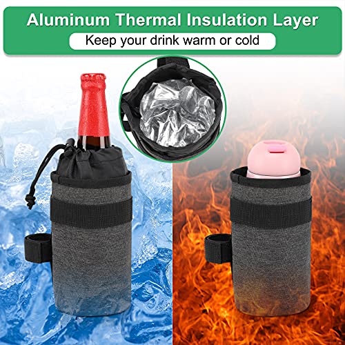 Insulated Bike Water Bottle Holder - Keeps Drinks Cool or Warm - Black