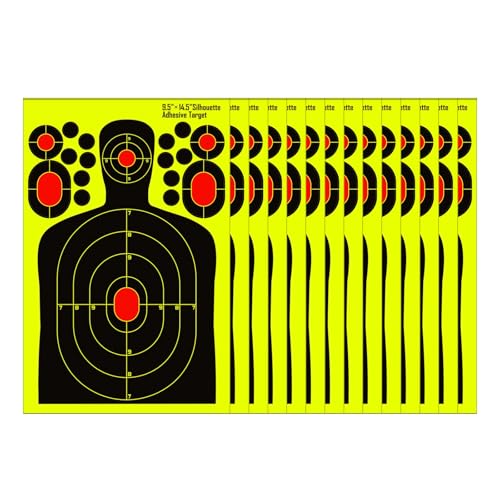 9.5x14.5 Inch Fluorescent Yellow Splatter Targets - 10 Pack