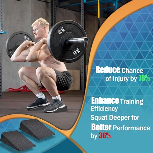 Heavy-Duty Squat Wedge Blocks for Heel Elevation & Stability