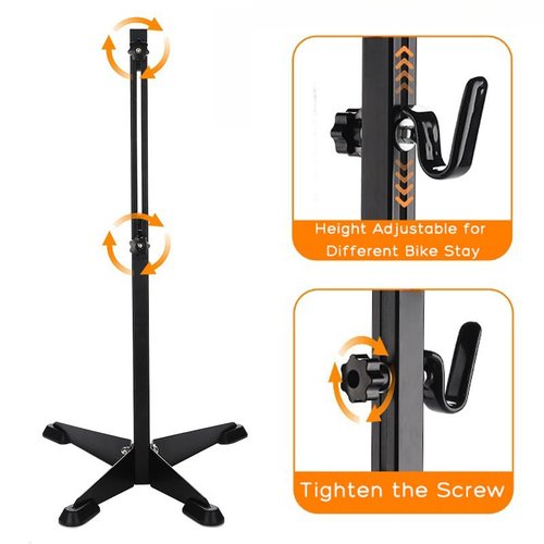 Rishaca Bike Stand Floor, Seat Stay and Chain Stay Support Bicycle Stand Rack, Bike Stands for Indoor Storage