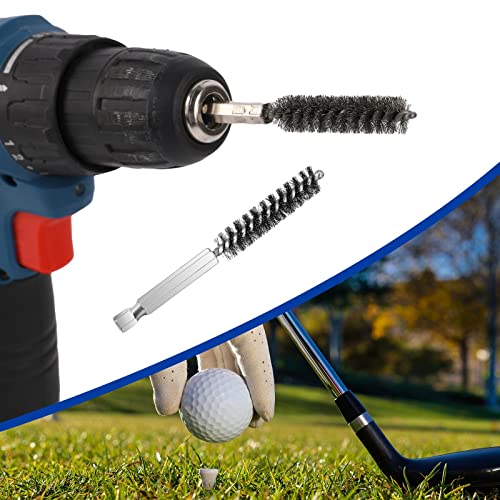 Stainless Steel Golf Club Hosel Cleaning Brush - 9mm Set of 2