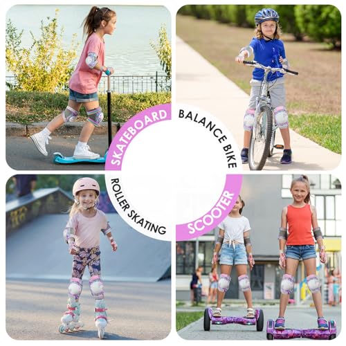 Kids Knee and Elbow Pad Set for Roller Skating - Rainbow, Small (3-7 Years)