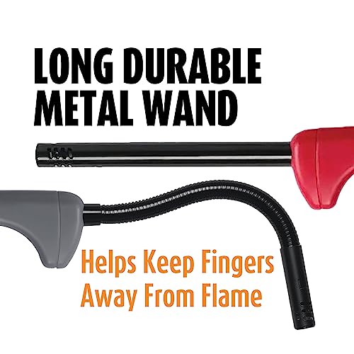 BIC Multi Purpose Lighter Pack of 10 with Flexible Metal Wand for Candles, Grills & Fireplaces