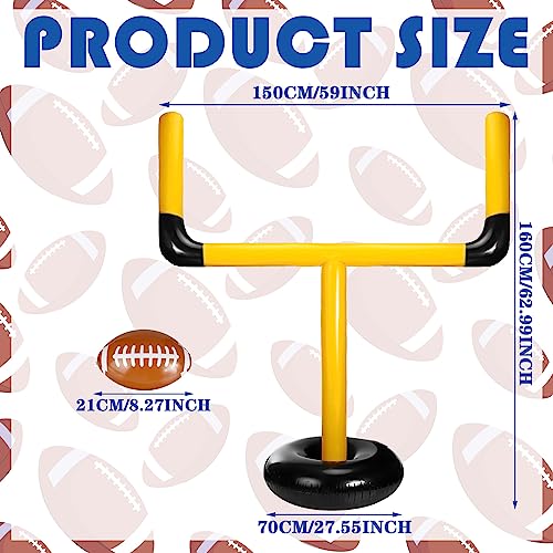 Inflatable Jumbo Football Goal Post Set - Yellow & Black