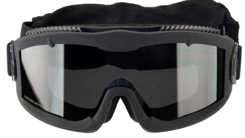 Lancer Tactical AERO Airsoft Tactical Safety Goggles ANSI Z87.1, 3mm Dual Pane Anti-Fog Lens for Hunting, Paintball, Cycling