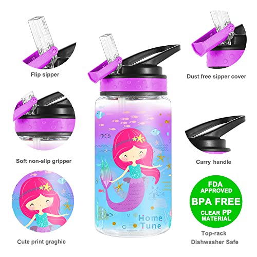 15oz Mermaid Water Bottle for Kids - BPA Free & Leak Proof