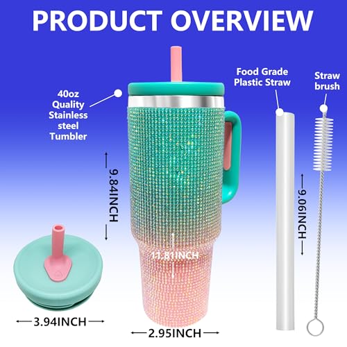 40 Oz Insulated Stainless Steel Water Bottle - Leakproof Travel Tumbler