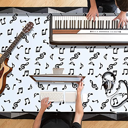 Tatuo 4 Pieces Musical Notes Party Tablecloth 108 x 54 Inch Plastic Decor